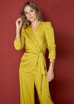 Blusa ALBA CONDE satinada color mostaza