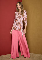 Blusa ALBA CONDE rosa estampado floral