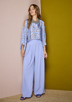 Blusa ALBA CONDE satinada de lunares