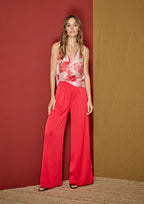 Top ALBA CONDE estampado floral detalle chal