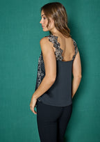 Top ALBA CONDE lencero de tirante bicolor