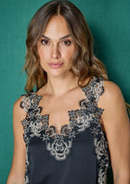 Top ALBA CONDE lencero de tirante bicolor