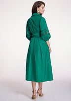 Vestido ALBA CONDE camisero verde