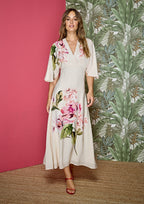 Vestido ALBA CONDE de fiesta fluido estampado floral