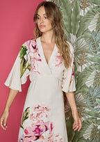 Vestido ALBA CONDE de fiesta fluido estampado floral