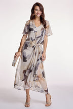 Vestido ALBA CONDE gasa estampado