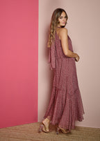 Vestido ALBA CONDE de topitos largo
