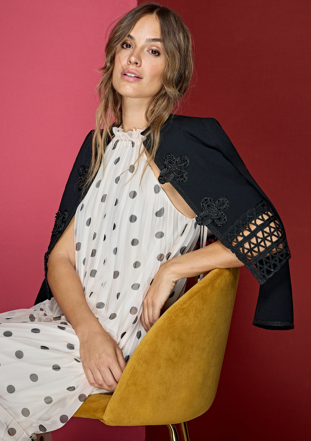 Vestido ALBA CONDE estampado lunares