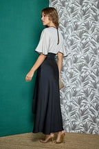 Vestido ALBA CONDE bicolor satinado