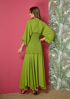 Vestido ALBA CONDE largo de gasa lima