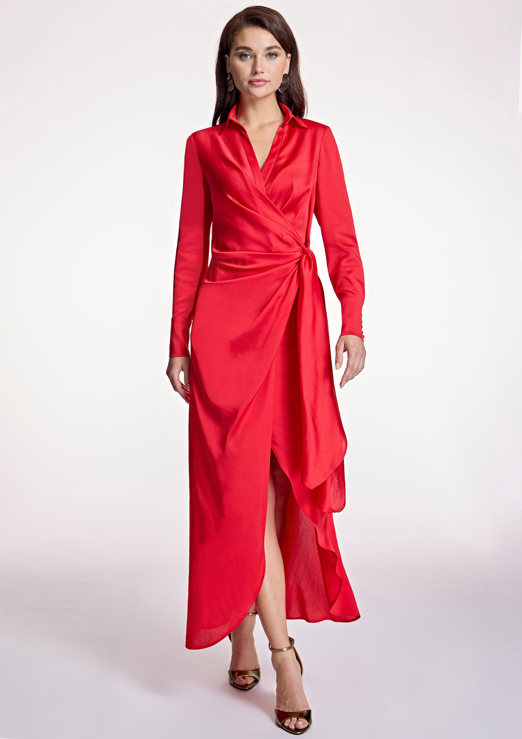 Vestido ALBA CONDE cruzado rojo