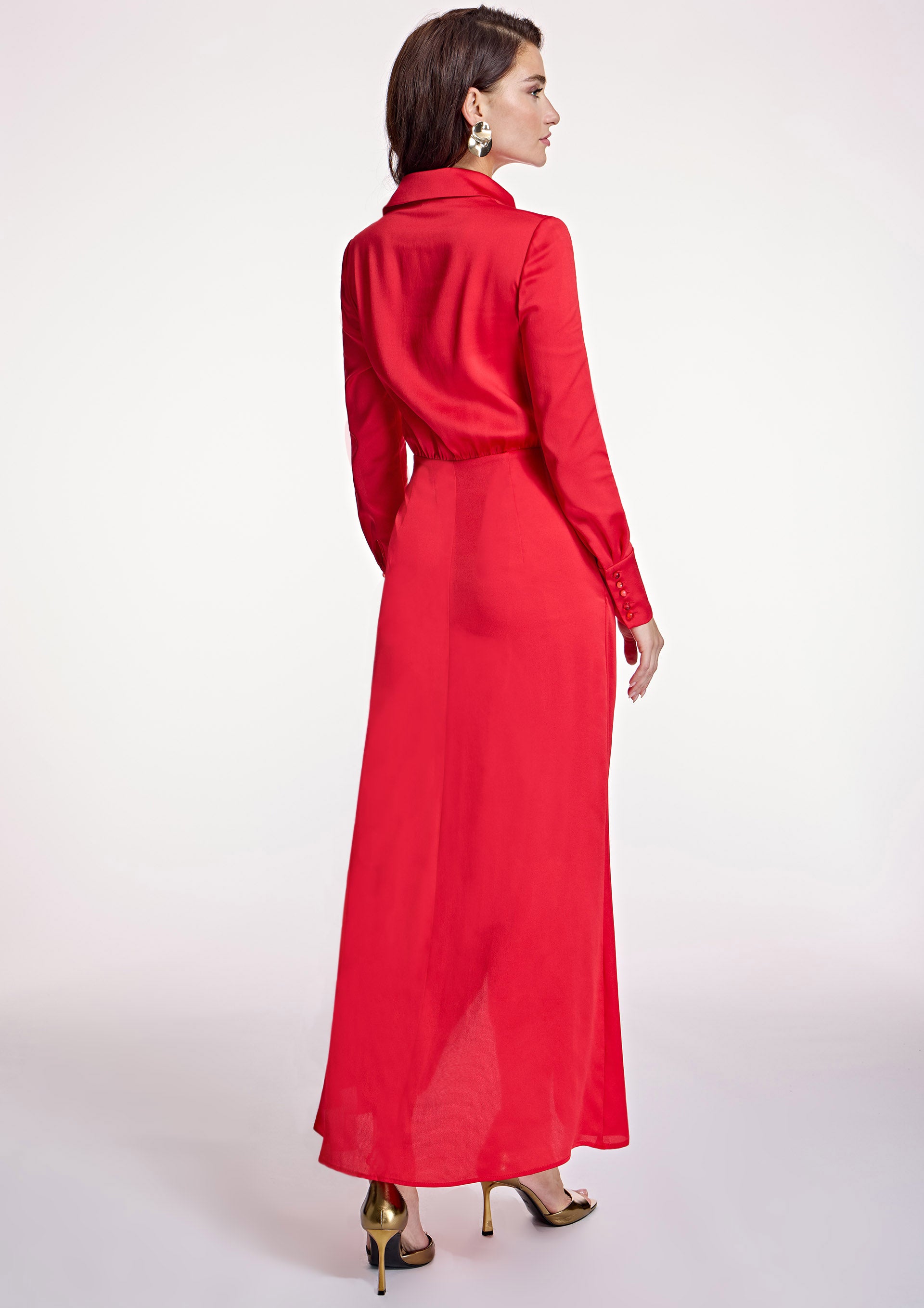 Vestido ALBA CONDE cruzado rojo