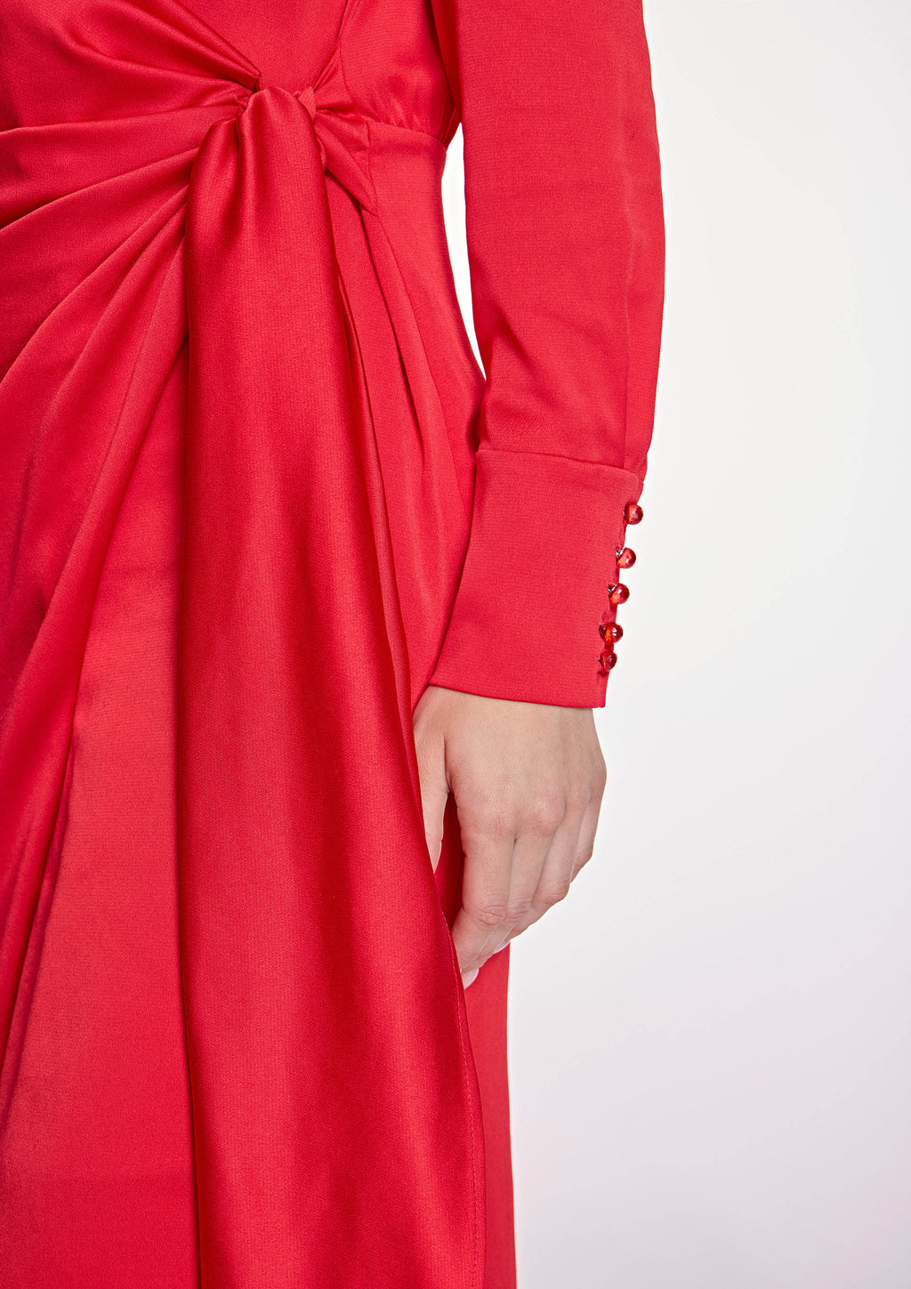 Vestido ALBA CONDE cruzado rojo