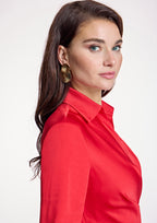 Vestido ALBA CONDE cruzado rojo