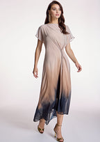 Vestido ALBA CONDE degradé con recogido