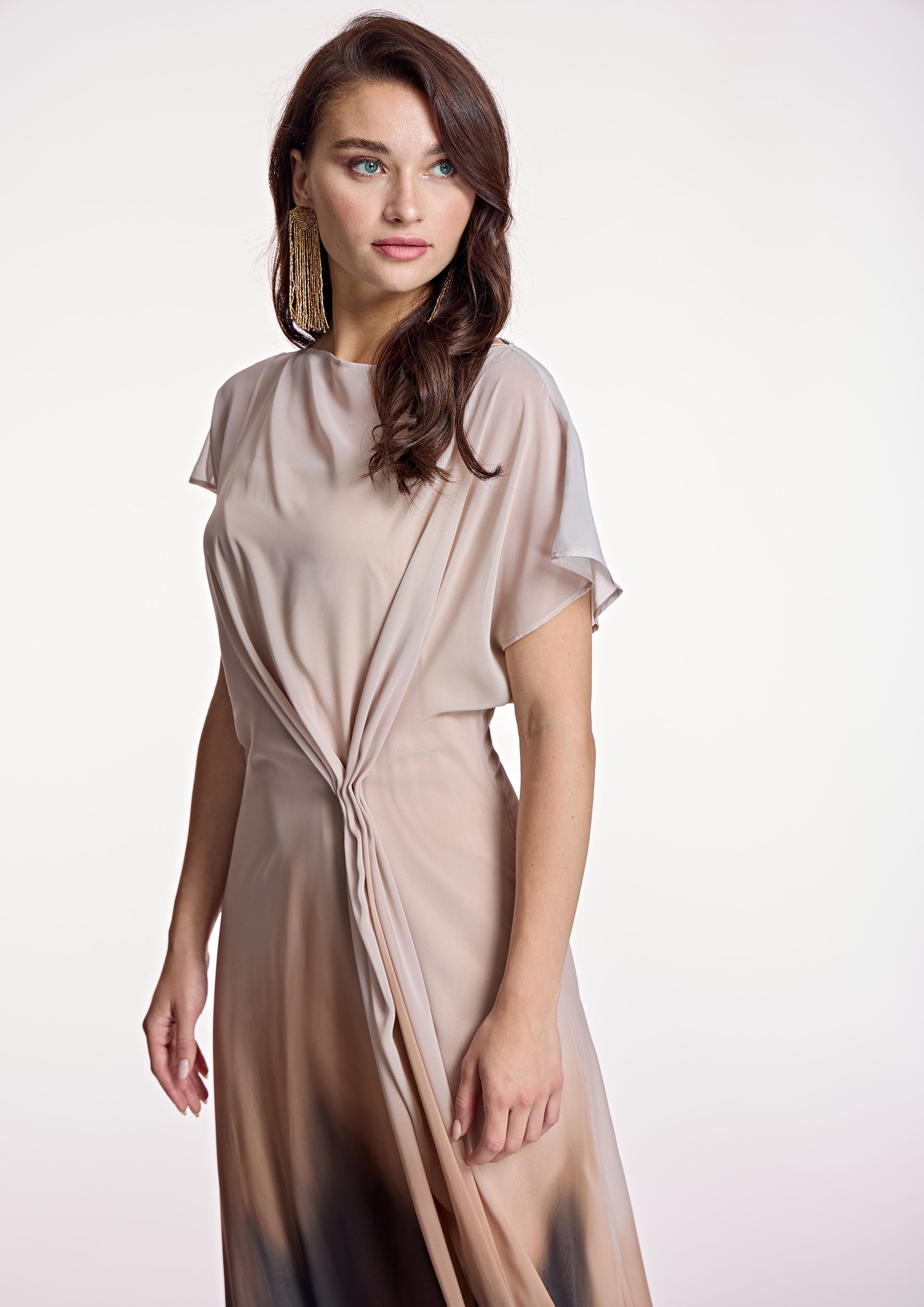 Vestido ALBA CONDE degradé con recogido