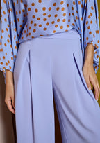 Pantalón ALBA CONDE de vestir malva pliegues