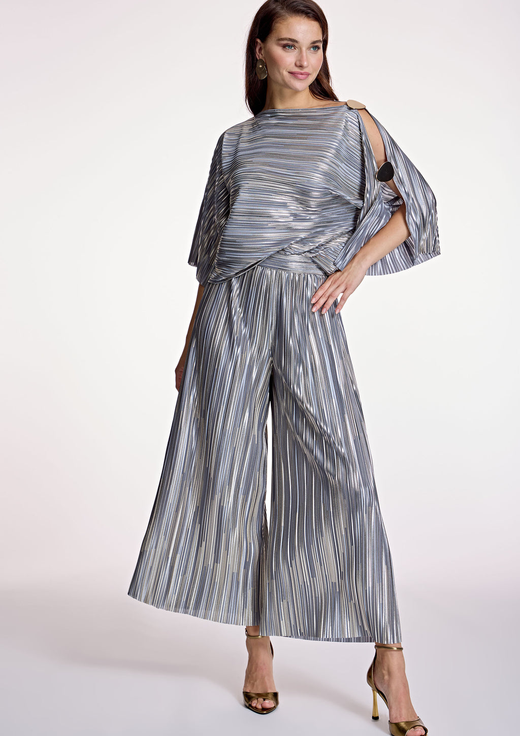 Pantalón ALBA CONDE culotte plateado