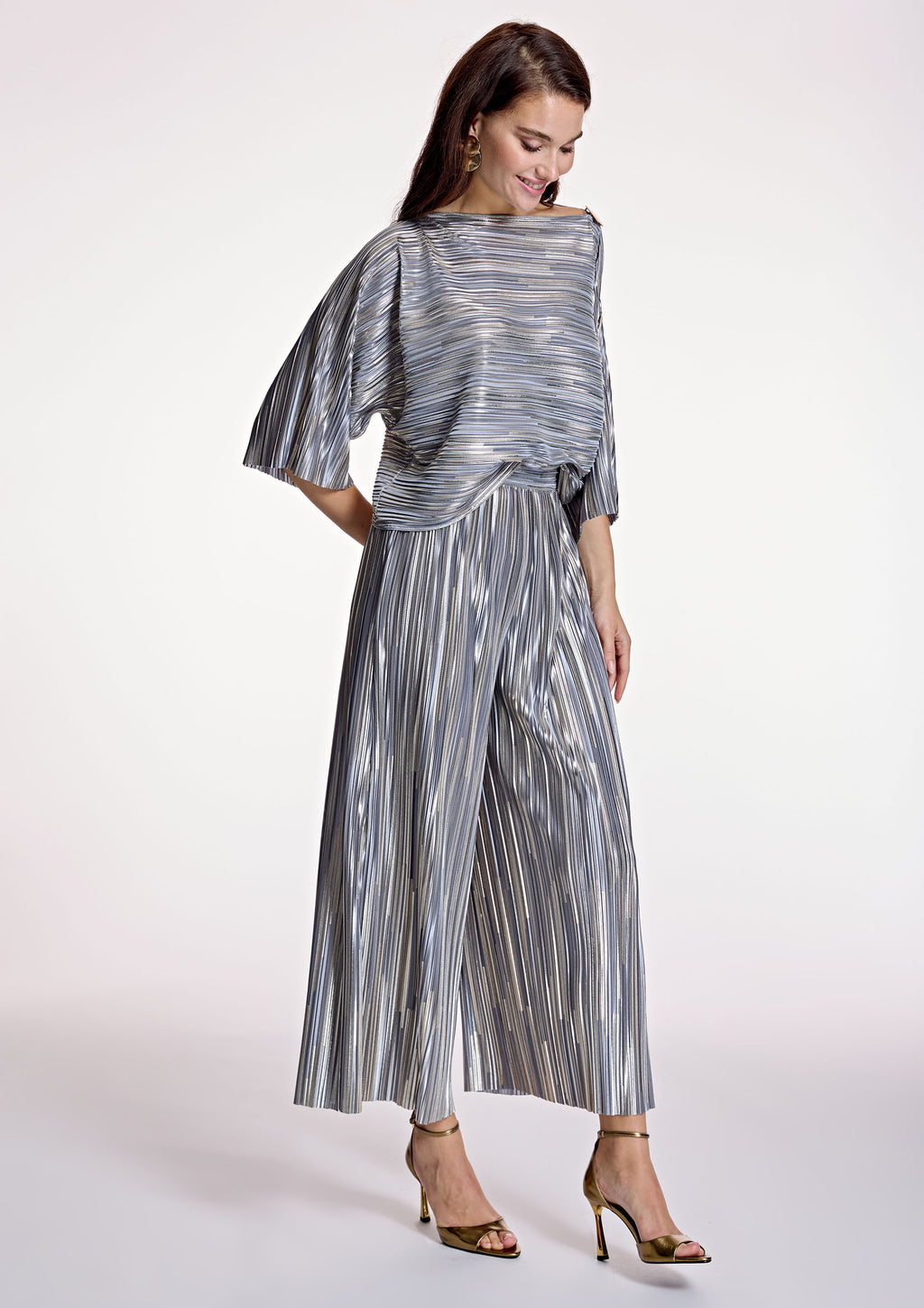 Pantalón ALBA CONDE culotte plateado