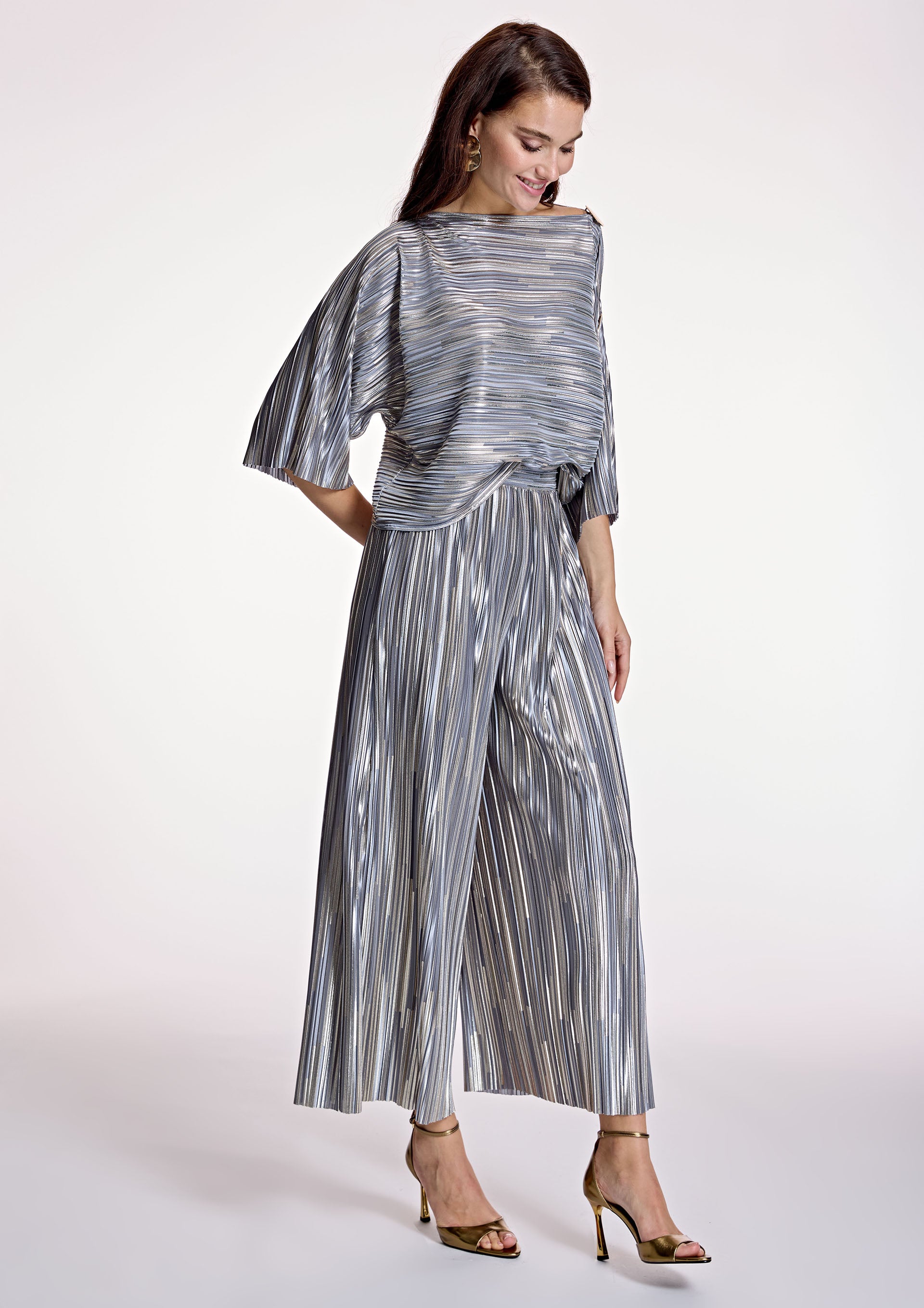 Pantalón ALBA CONDE culotte plateado