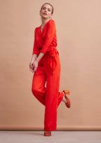 Pantalón ALBA CONDE satinado rojo