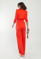 Pantalón ALBA CONDE satinado rojo