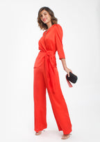 Pantalón ALBA CONDE satinado rojo