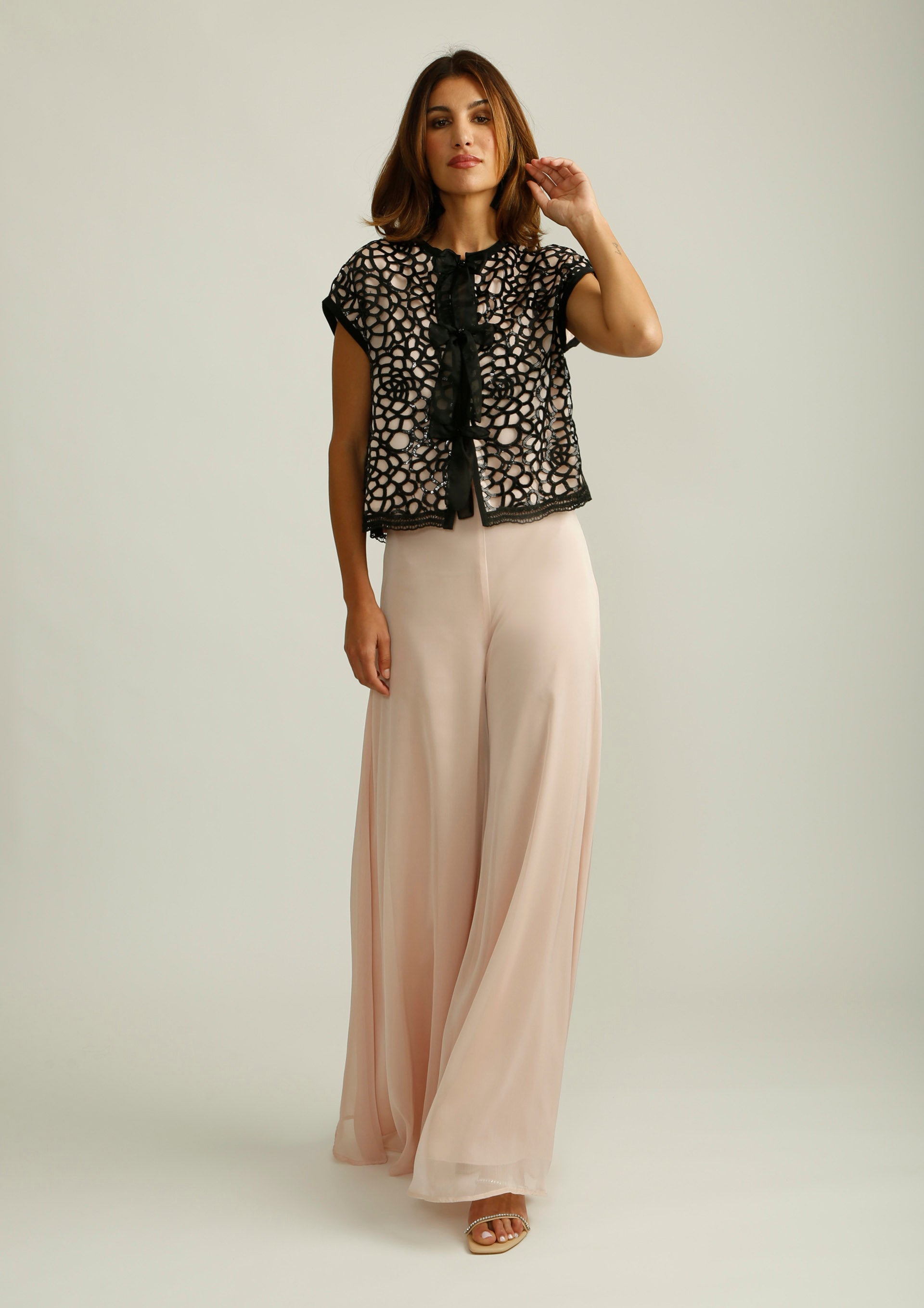 Pantalón ALBA CONDE fluido rosa