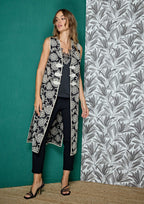 Chaleco ALBA CONDE largo bordado floral