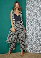 Chaleco ALBA CONDE largo bordado floral