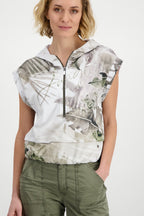 Sudadera MONARI manga corta estampado palmeras