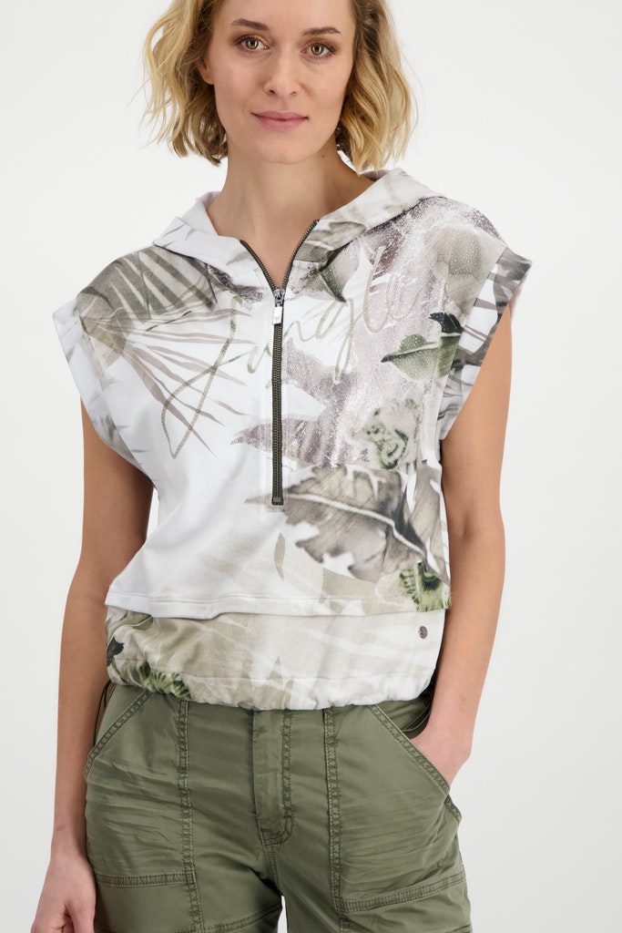 Sudadera MONARI manga corta estampado palmeras