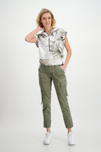 Sudadera MONARI manga corta estampado palmeras