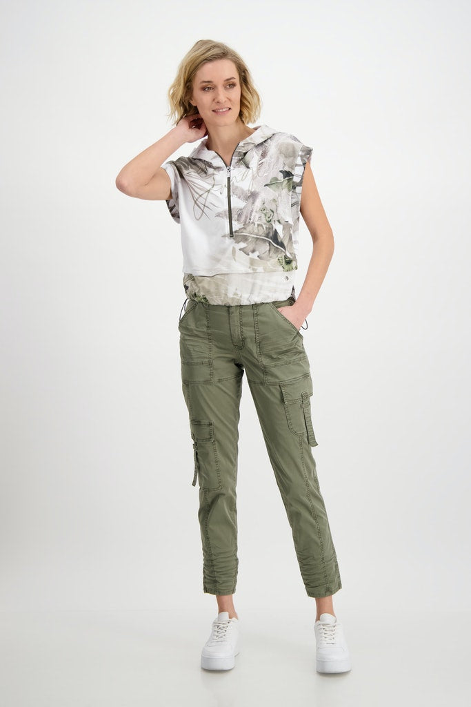 Sudadera MONARI manga corta estampado palmeras