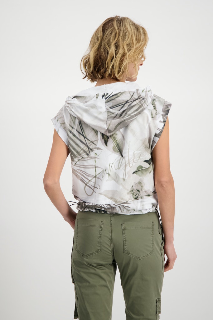 Sudadera MONARI manga corta estampado palmeras