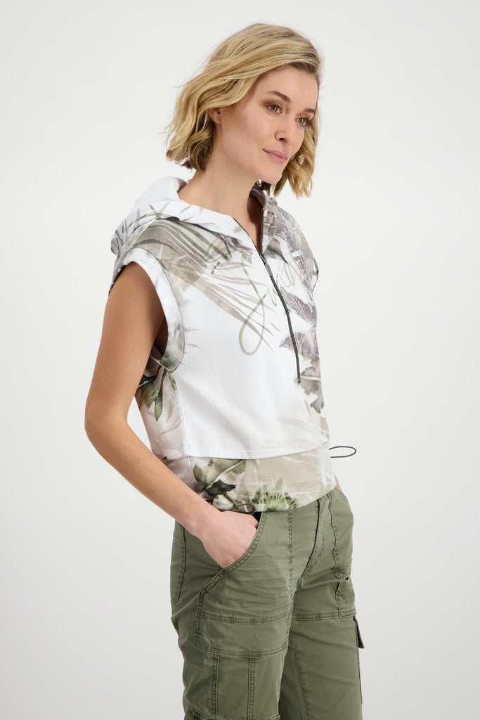 Sudadera MONARI manga corta estampado palmeras