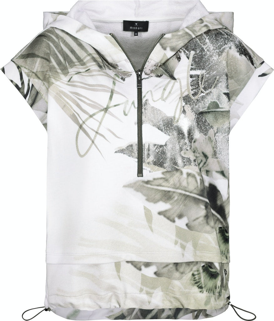 Sudadera MONARI manga corta estampado palmeras