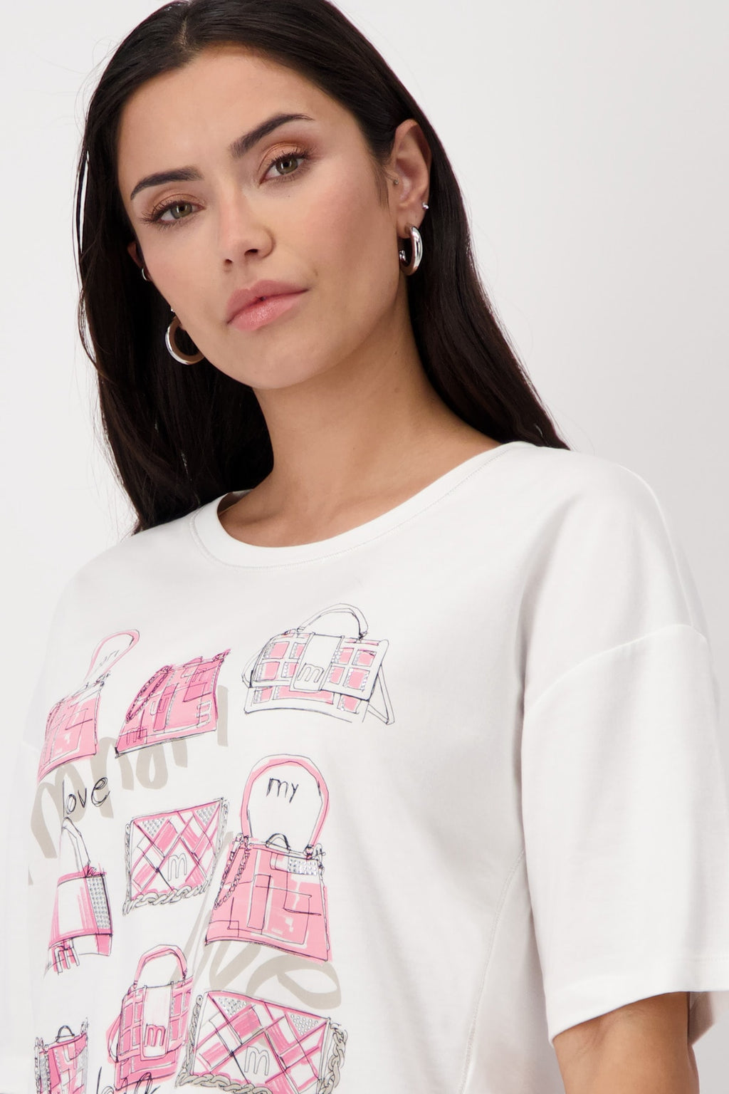 Camiseta MONARI estampado bolsos