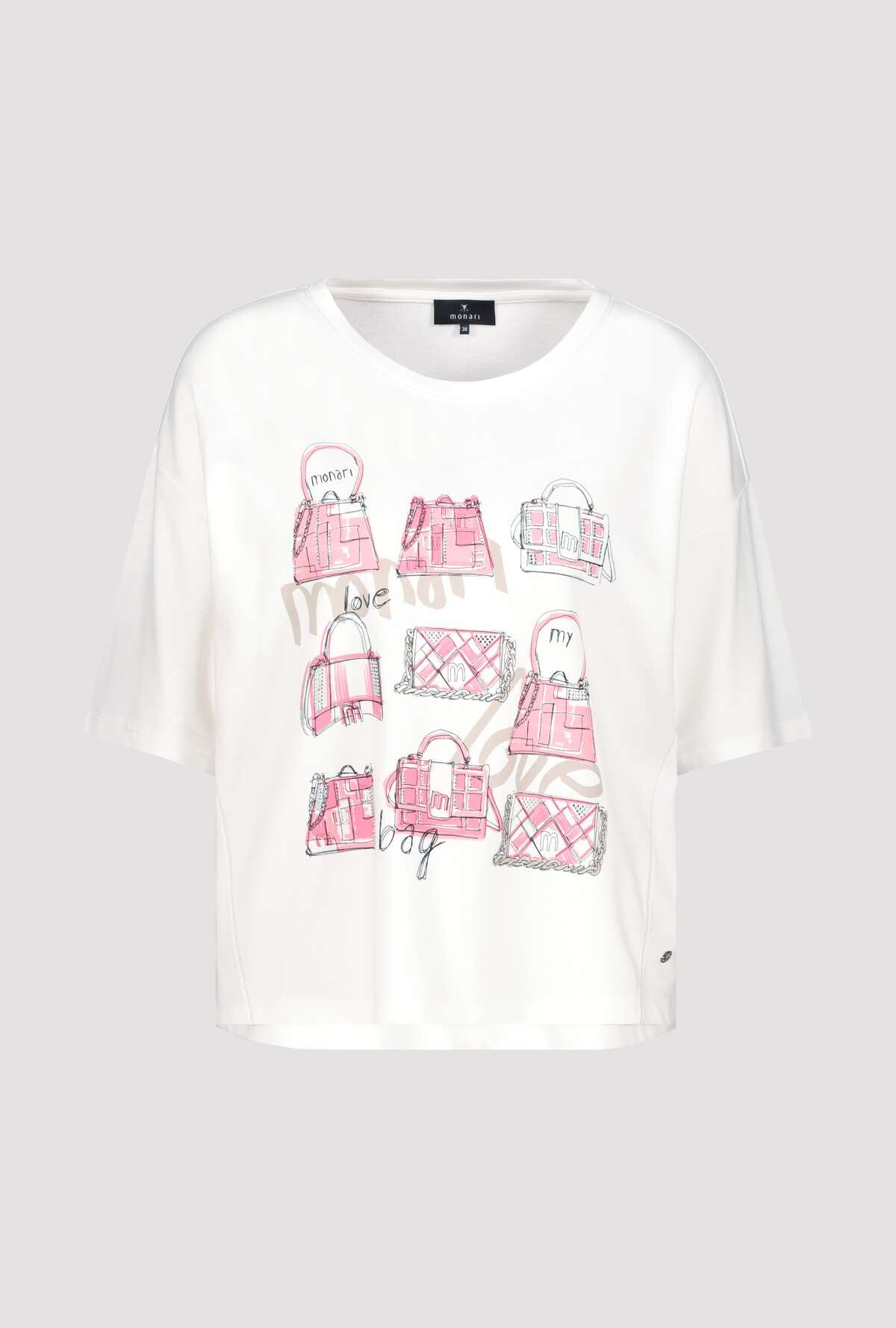 Camiseta MONARI estampado bolsos