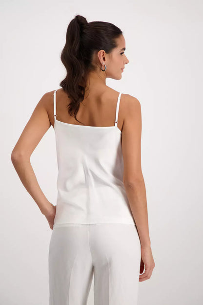 Top MONARI de raso con encaje