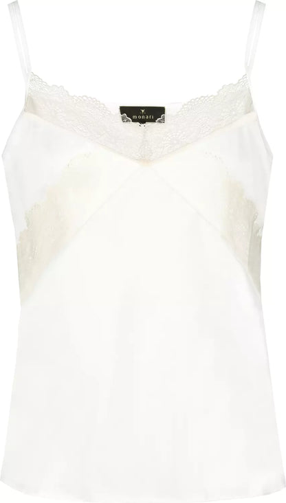 Top MONARI de raso con encaje