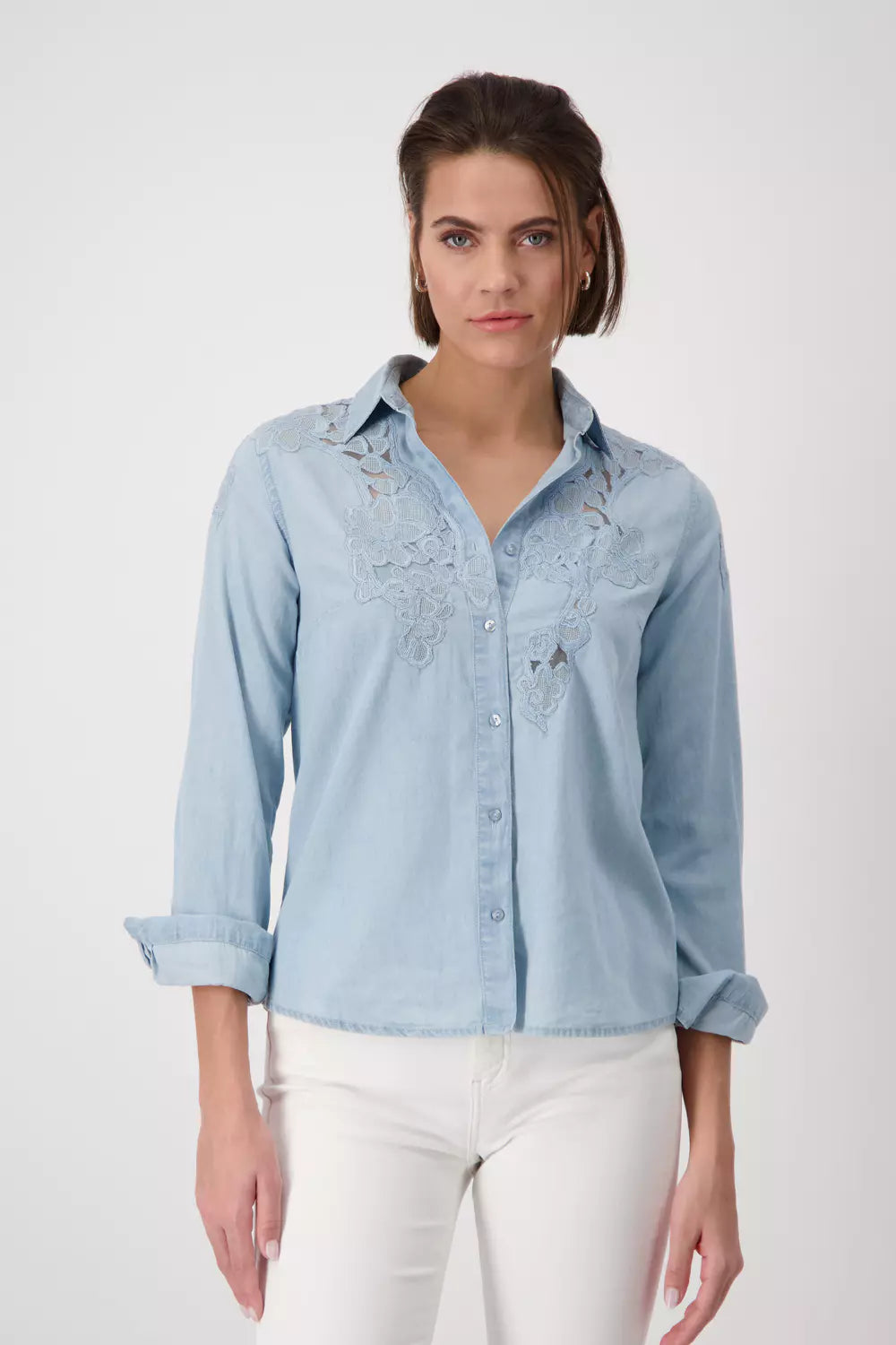 Camisa MONARI vaquera bordada