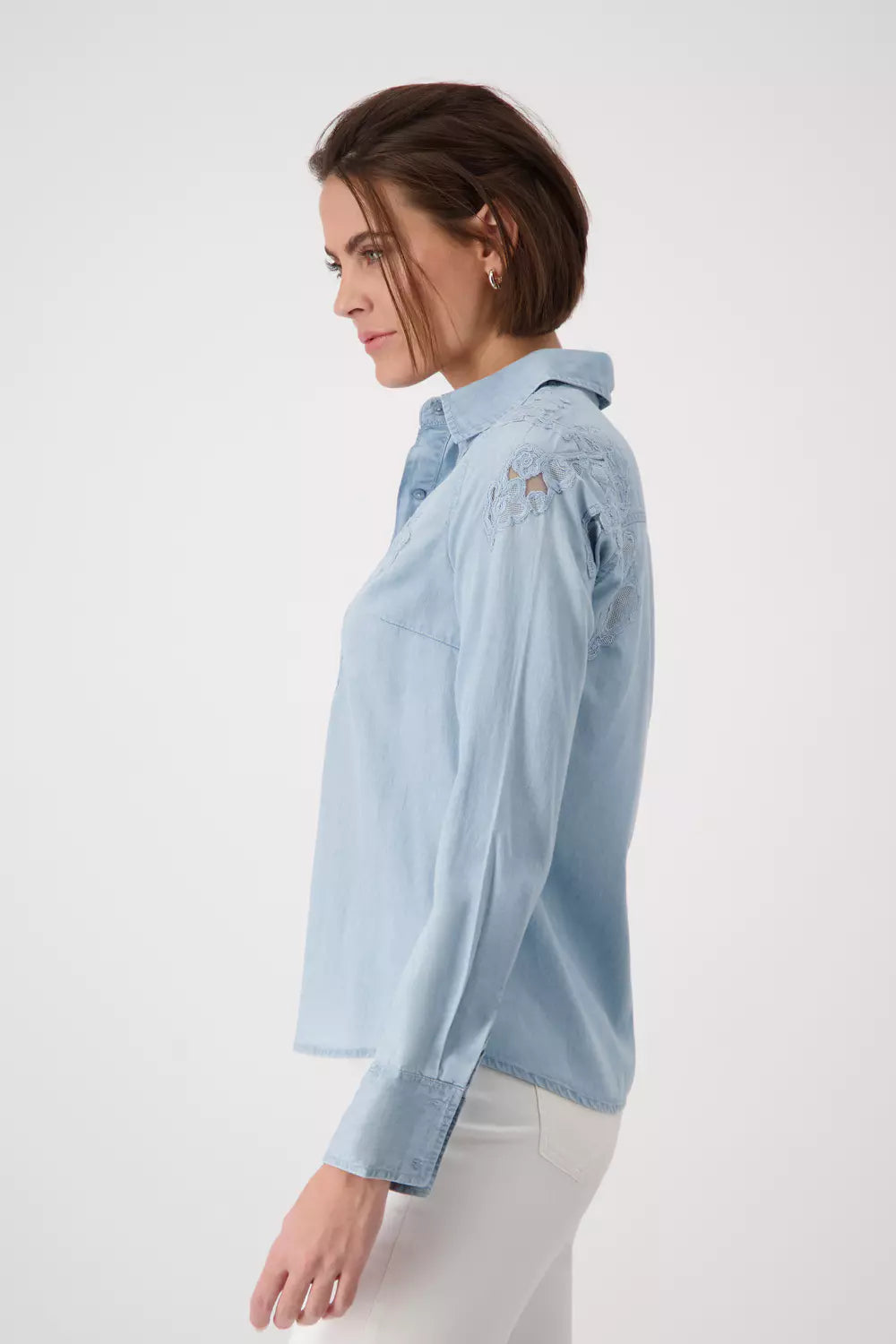 Camisa MONARI vaquera bordada