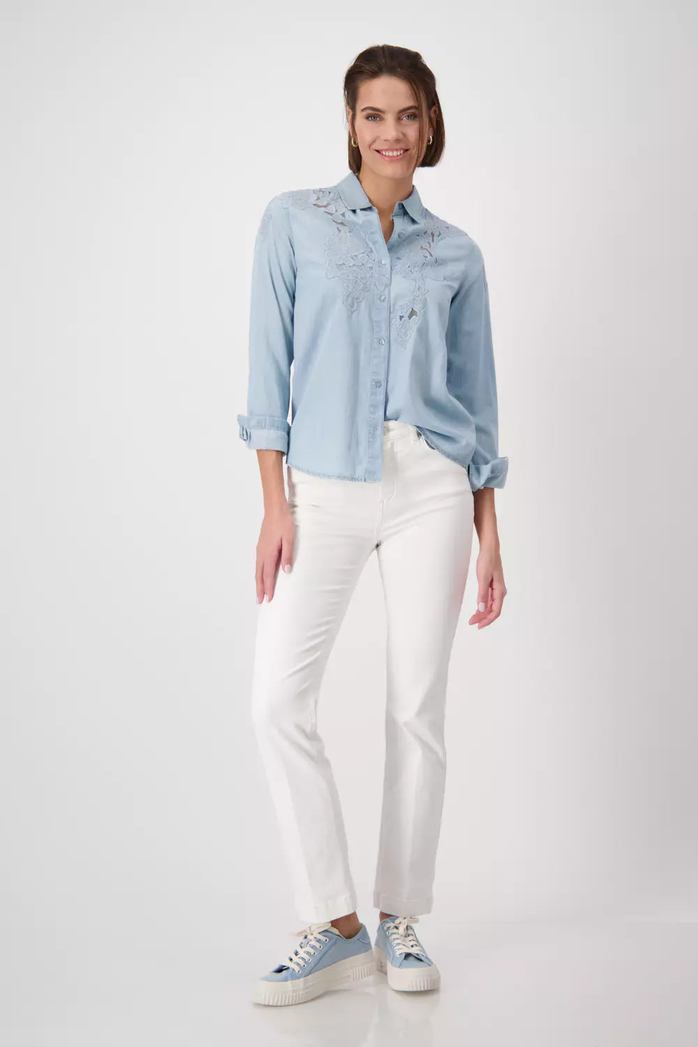 Camisa MONARI vaquera bordada