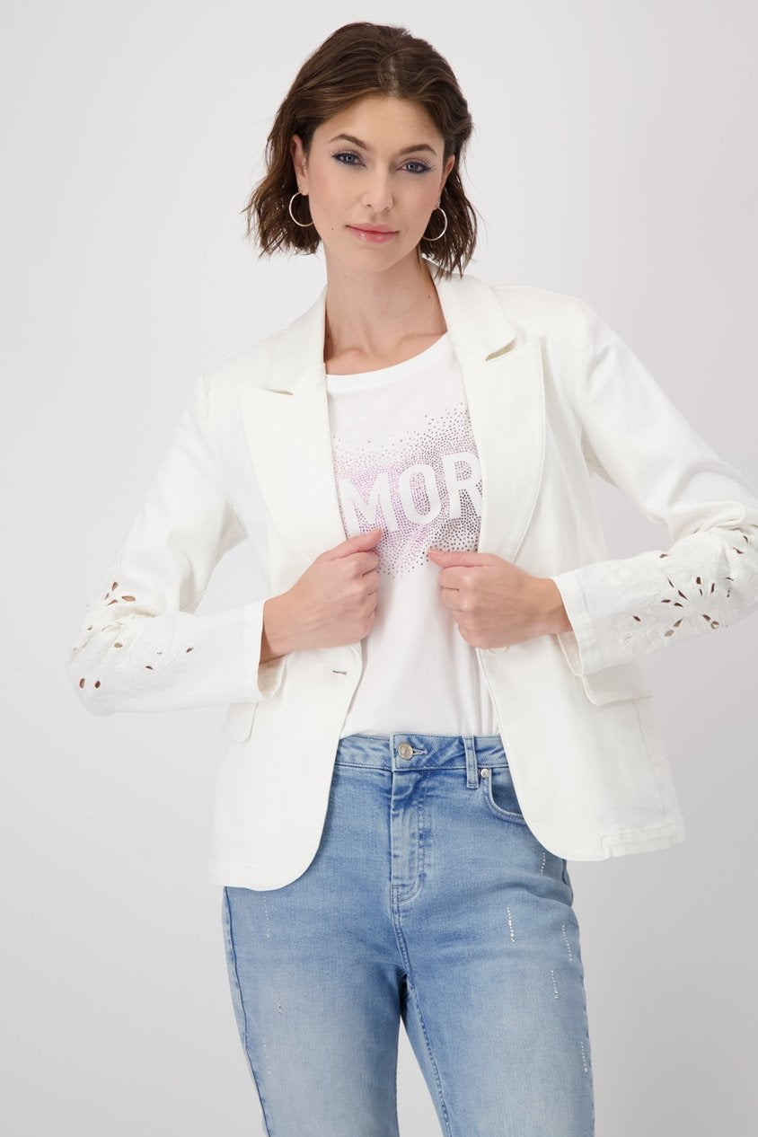 Chaqueta MONARI blanca perforada