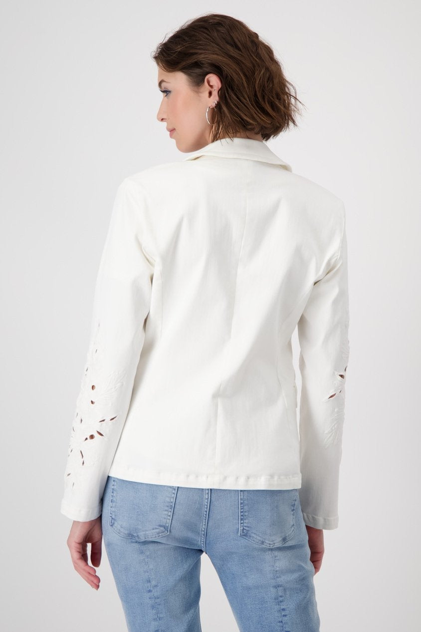 Chaqueta MONARI blanca perforada