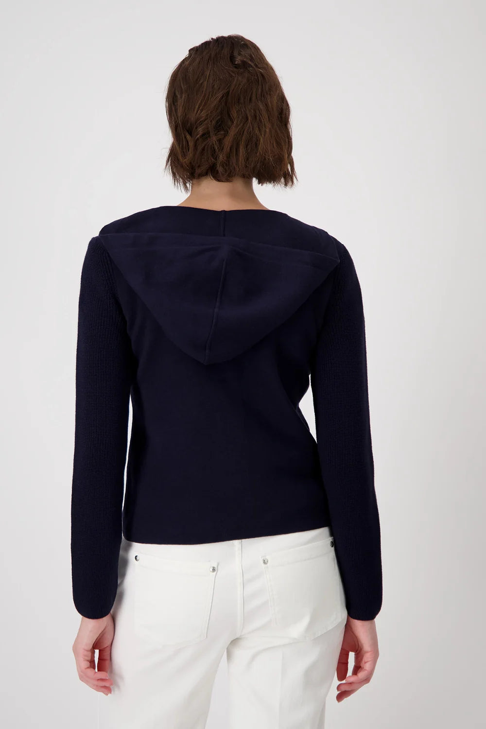 Chaqueta MONARI azul marino en punto