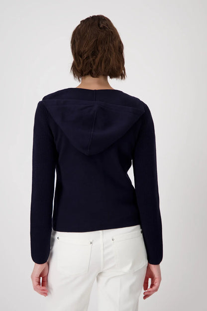 Chaqueta MONARI azul marino en punto