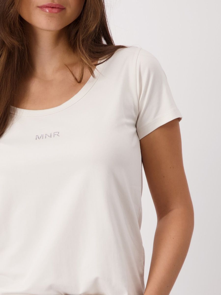 Camiseta MONARI con letras plateadas