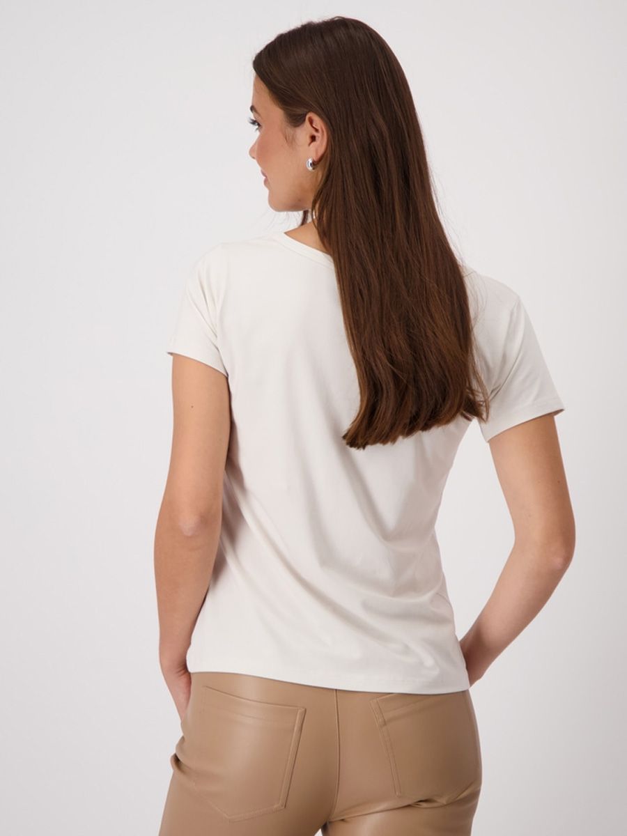 Camiseta MONARI con letras plateadas